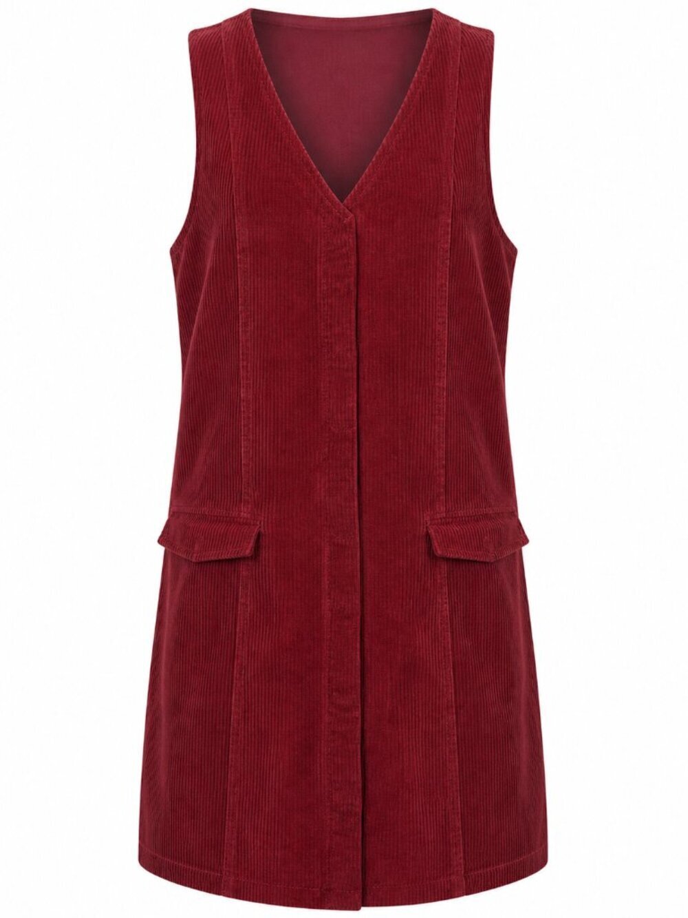 Sadie & Sage Red Corduroy Jumper Dress | Fall Layering | Size Small